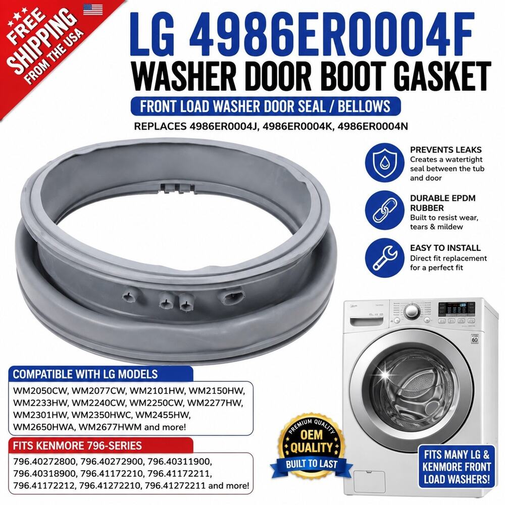 Washer Door Boot Gasket For LG Kenmore 4986ER0004F 2629363 AH3587002